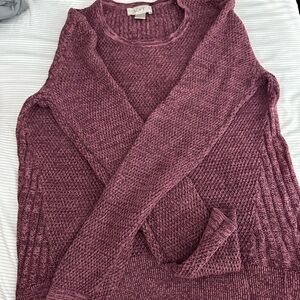 LOFT Women's Mauve Knit Sweater